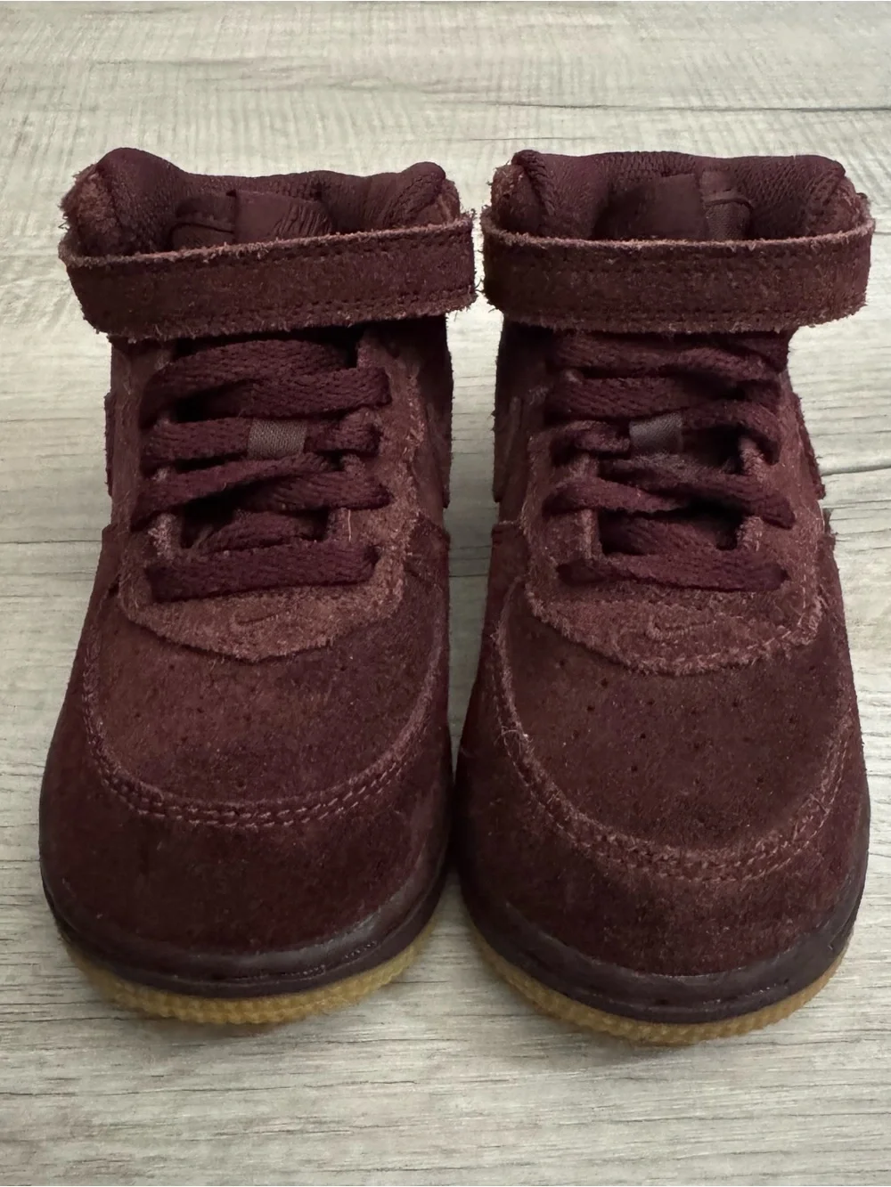 Nike Air Force 1 Mid LV8 Burgundy Crush 859338-600 Toddler Shoes size 8C RARE